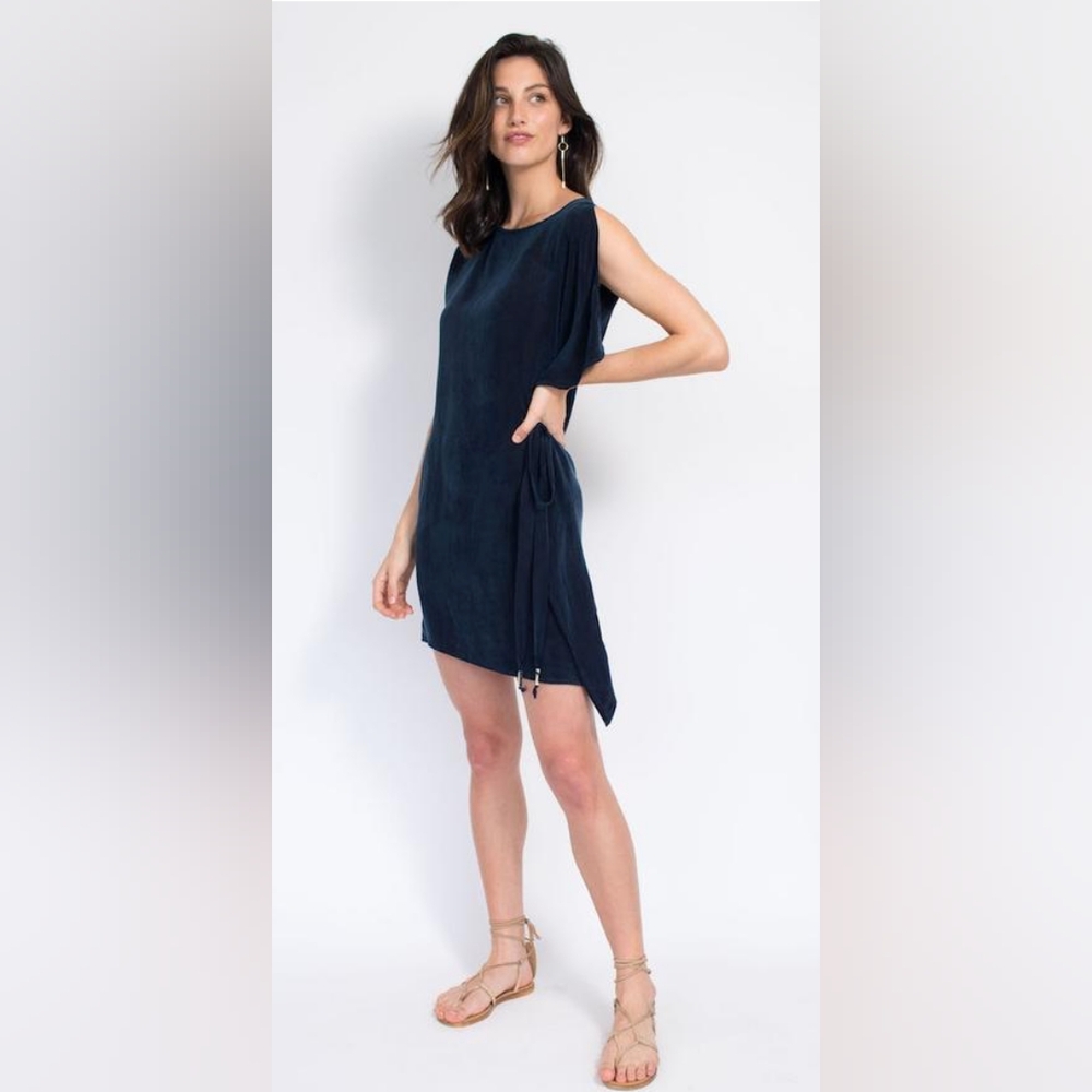 Natalie Busby Flutter Tie Dress‎ Sapphire Cupro